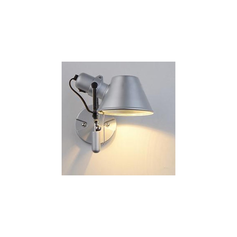 Apliques de pared con luz ambiental, modernos y contemporáneos, de plata, para proteger los ojos.