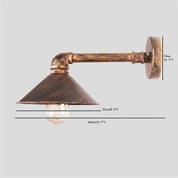 Lámparas de pared con forma de tubería de agua, estilo industrial retro, creativas, de metal, para restaurantes, cafeterías, bares, mesas de bar, apliques de pared.