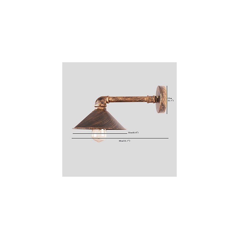 Lámparas de pared con forma de tubería de agua, estilo industrial retro, creativas, de metal, para restaurantes, cafeterías, bares, mesas de bar, apliques de pared.