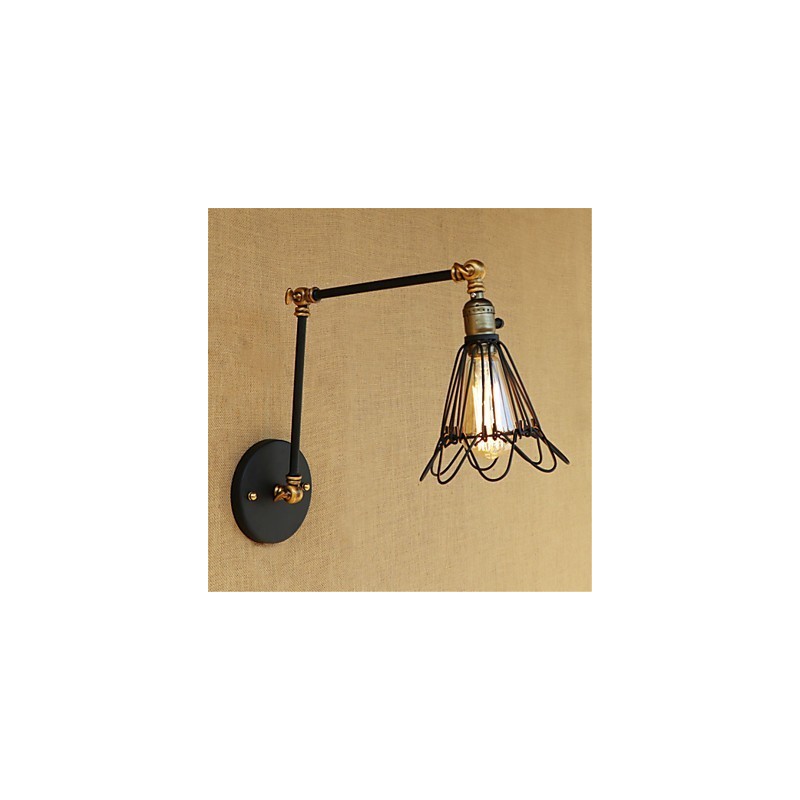 Lámpara de techo con luz ambiental de brazo oscilante estilo mini estilo cabaña rústica estilo retro