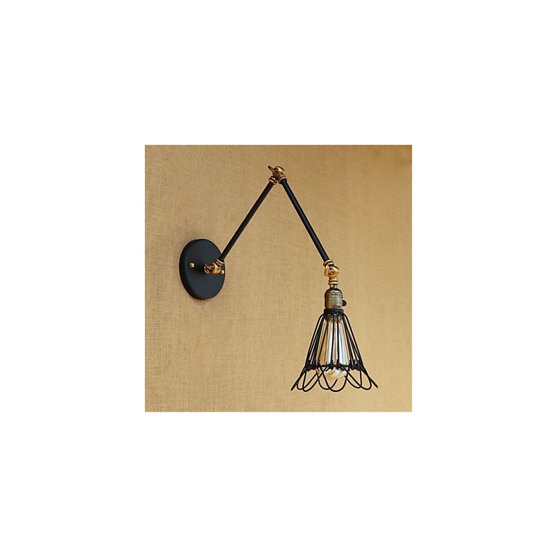 Lámpara de techo con luz ambiental de brazo oscilante estilo mini estilo cabaña rústica estilo retro