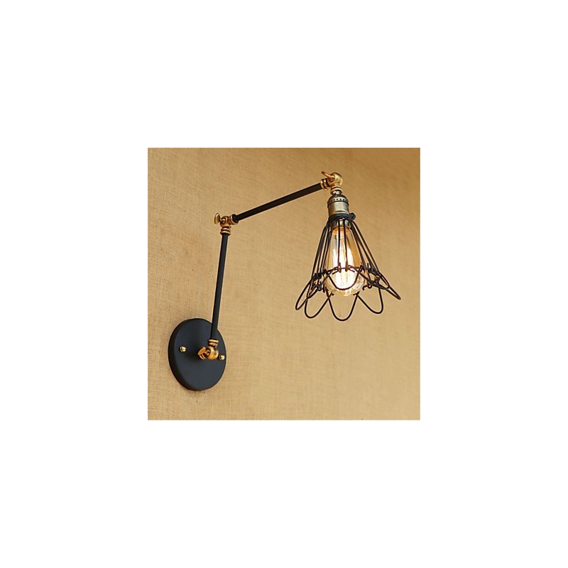 Lámpara de techo con luz ambiental de brazo oscilante estilo mini estilo cabaña rústica estilo retro