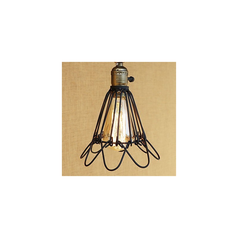 Lámpara de techo con luz ambiental de brazo oscilante estilo mini estilo cabaña rústica estilo retro