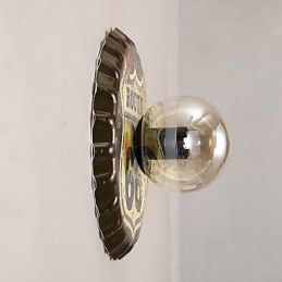 Aplique de pared con luz ambiental de estilo mini, con pintura rústica clásica tradicional de estilo campestre.