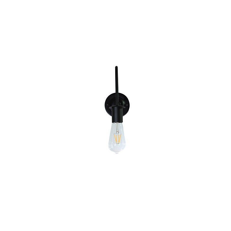 Apliques de pared Lámpara de pared de hierro Lámpara de pared de sable de luz negro tonto en la pared