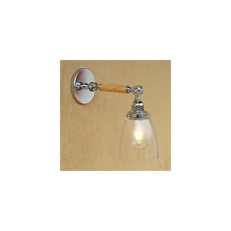 Lámpara de ambiente moderna, contemporánea, estilo campestre, retro, galvanizada, con brazo oscilante.