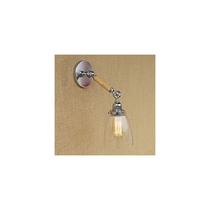 Lámpara de ambiente moderna, contemporánea, estilo campestre, retro, galvanizada, con brazo oscilante.