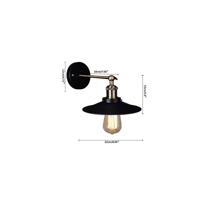 Lámpara de pared estilo loft, lámpara de pared vintage, lámparas de iluminación industrial, lámparas para sala de estar, dormitorio, accesorios de iluminación residencial