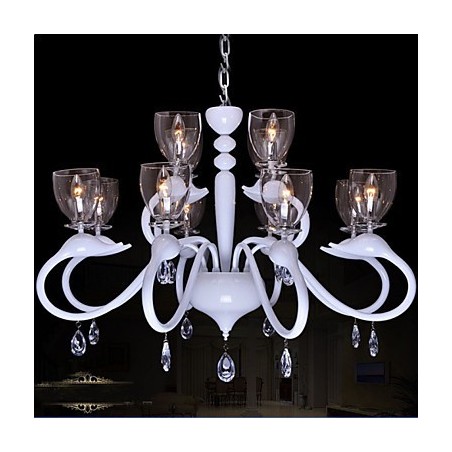 Lámpara colgante de cristal estilo europeo con forma de cisne, 12 luces, individualidad creativa Lámpara colgante de cristal estilo europeo con forma de cisne, 12 luces, individualidad creativa