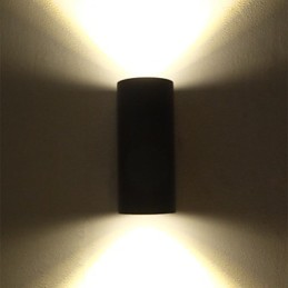 Apliques de pared con luz ambiental, acabado en óxido negro, estilo campestre moderno y contemporáneo.