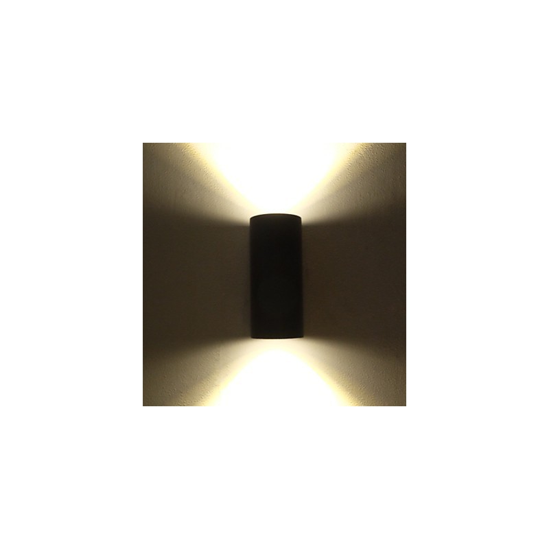 Apliques de pared con luz ambiental, acabado en óxido negro, estilo campestre moderno y contemporáneo.