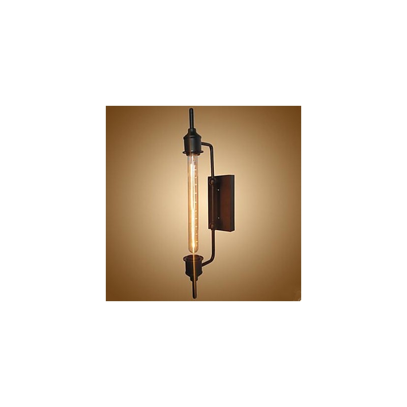 Lámpara de pared estilo flauta Edison de hierro forjado industrial vintage para tienda de ropa, bar y cafetería.