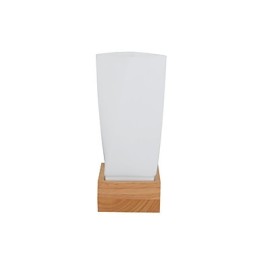 Lámpara de pared sencilla, lámpara de noche, lámpara de escritorio con pantalla de vidrio y madera maciza para dormitorio, tocador, sala de estar, habitación de bebé, dormitorio universitario, mesa de centro, librería