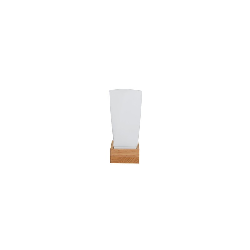 Lámpara de pared sencilla, lámpara de noche, lámpara de escritorio con pantalla de vidrio y madera maciza para dormitorio, tocador, sala de estar, habitación de bebé, dormitorio universitario, mesa de centro, librería