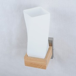 Lámpara de pared sencilla, lámpara de noche, lámpara de escritorio con pantalla de vidrio y madera maciza para dormitorio, tocador, sala de estar, habitación de bebé, dormitorio universitario, mesa de centro, librería