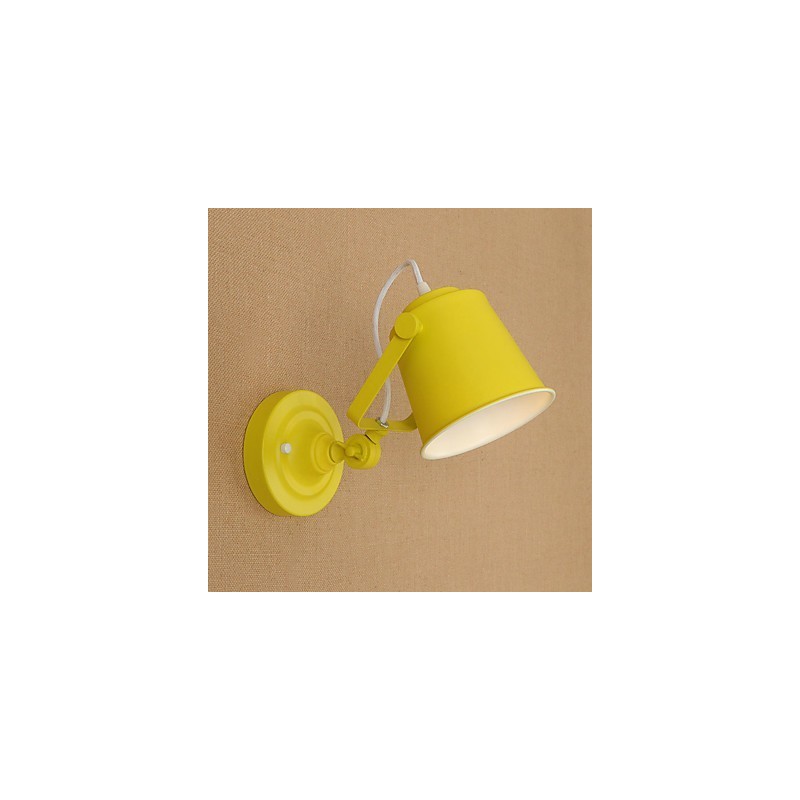 Lámpara de pared de acero pintado, estilo café americano negro, estilo retro, con sable de luz.