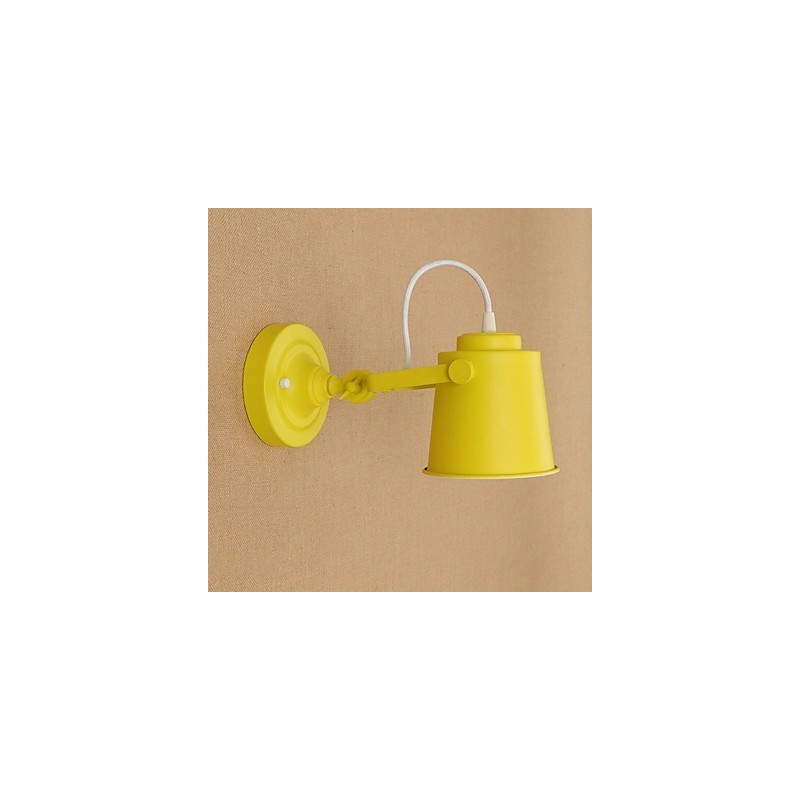 Lámpara de pared de acero pintado, estilo café americano negro, estilo retro, con sable de luz.