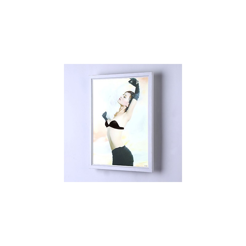 Pintura contemporánea moderna integrada para apliques de pared con luz ambiental.