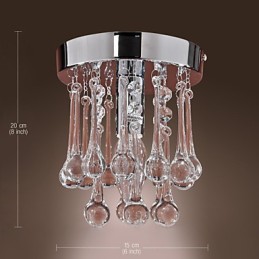 Lámpara empotrada moderna contemporánea de cristal estilo mini en cromo
