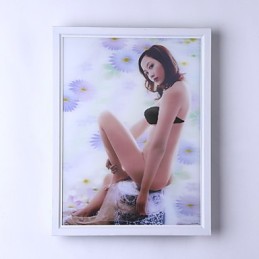 Pintura contemporánea moderna integrada para apliques de pared con luz ambiental.