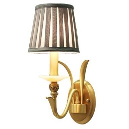 Aplique de pared de latón clásico, tradicional y de estilo campestre, ideal para iluminar desde arriba en estilo mini.