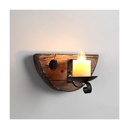 Apliques de pared de estilo mini con pintura rústica tipo cabaña.