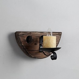 Apliques de pared de estilo mini con pintura rústica tipo cabaña.