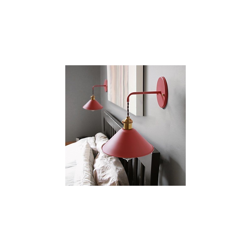 Lámpara de pared con bombillas industriales de tamaño pequeño, estilo vintage retro, de metal, para pasillo