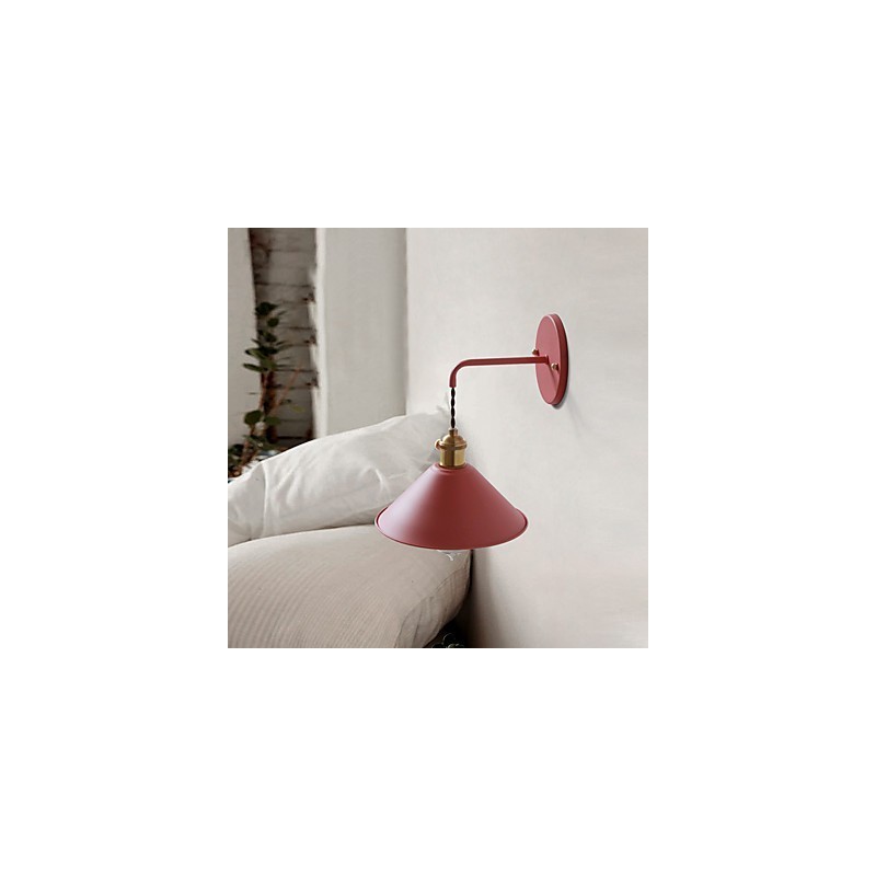 Lámpara de pared con bombillas industriales de tamaño pequeño, estilo vintage retro, de metal, para pasillo