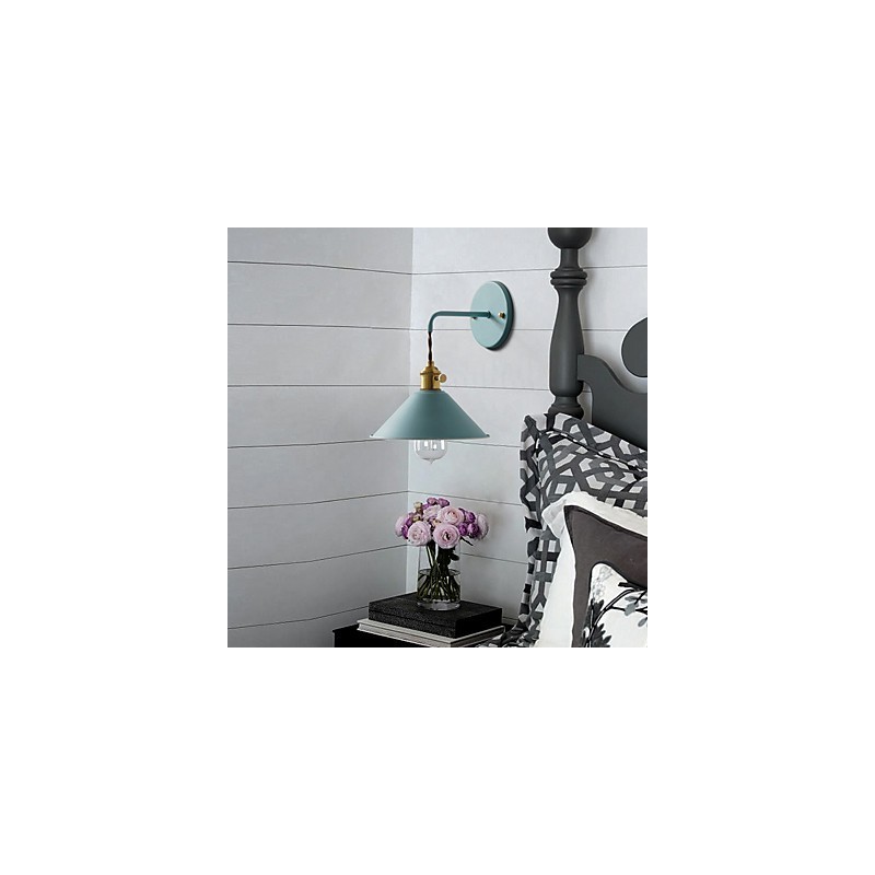 Lámpara de pared con bombillas industriales de tamaño pequeño, estilo vintage retro, de metal, para pasillo