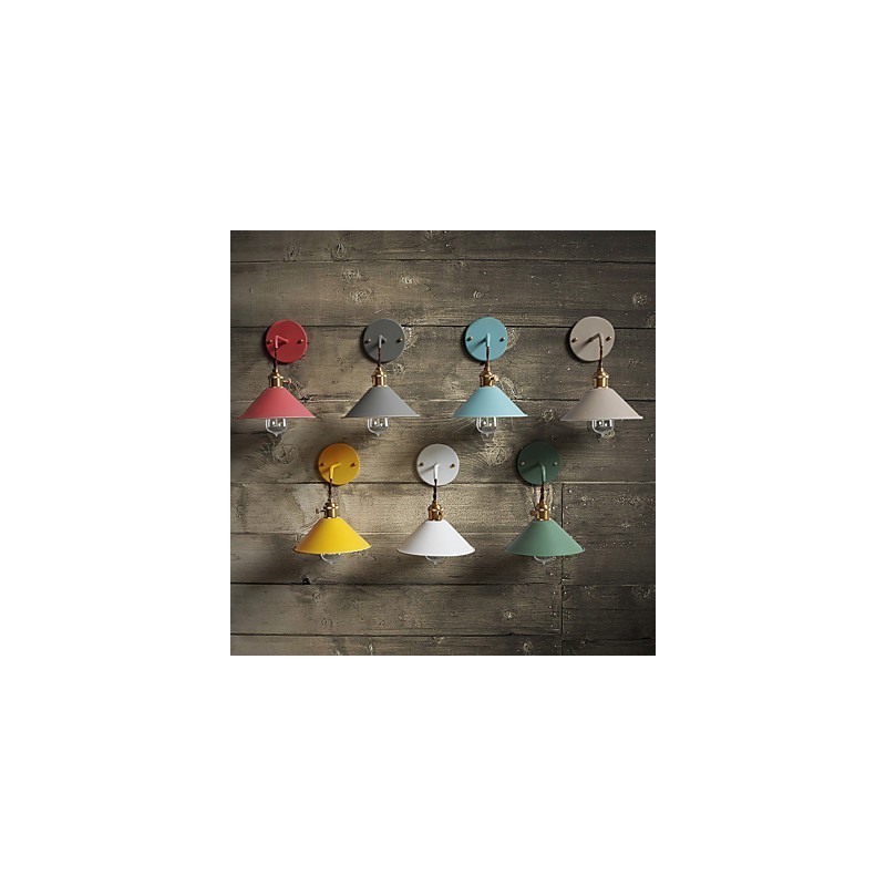 Lámpara de pared con bombillas industriales de tamaño pequeño, estilo vintage retro, de metal, para pasillo