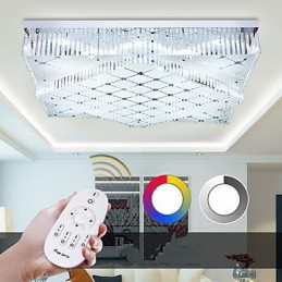 Lámpara de techo de cristal moderna y contemporánea de metal