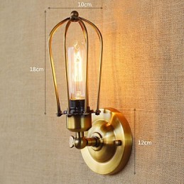 Apliques de pared con luz ambiental estilo mini, estilo retro campestre, con galvanoplastia, sencillos y vintage.