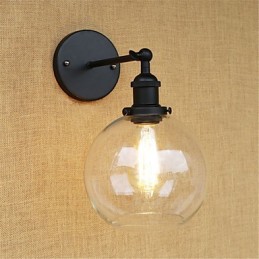 Apliques de pared con luz ambiental y protección ocular de estilo mini con pintura retro campestre