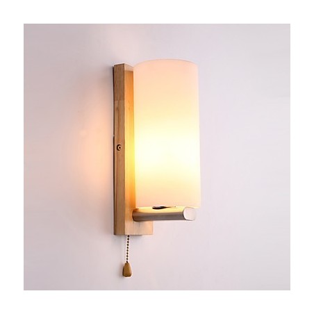 Aplique de pared con luz ambiental de estilo mini, novedoso, con protección para los ojos, de madera de troncos, para dormitorio y mesita de noche. Aplique de pared con luz ambiental de estilo mini, novedoso, con protección para los ojos, de madera de troncos, para dormitorio y mesita de noche.