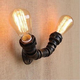 Lámpara de pared pequeña decorativa con pipa de agua sencilla y nostálgica