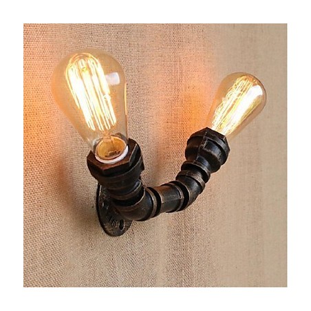Lámpara de pared pequeña decorativa con pipa de agua sencilla y nostálgica Lámpara de pared pequeña decorativa con pipa de agua sencilla y nostálgica