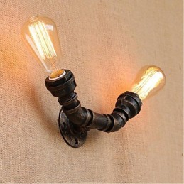 Lámpara de pared pequeña decorativa con pipa de agua sencilla y nostálgica
