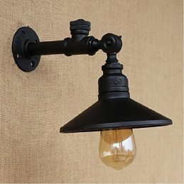 Apliques de pared con luz ambiental con pintura rústica tipo cabaña