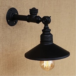 Apliques de pared con luz ambiental con pintura rústica tipo cabaña