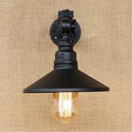 Apliques de pared con luz ambiental con pintura rústica tipo cabaña