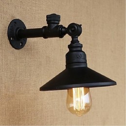 Apliques de pared con luz ambiental con pintura rústica tipo cabaña