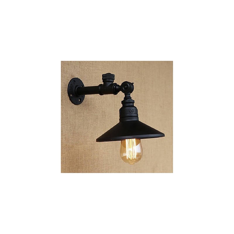 Apliques de pared con luz ambiental con pintura rústica tipo cabaña