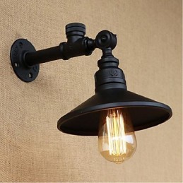 Apliques de pared con luz ambiental con pintura rústica tipo cabaña