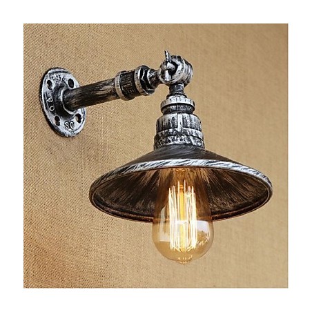 Lámpara de pared de estilo industrial con tubería de agua nórdica, color plateado Lámpara de pared de estilo industrial con tubería de agua nórdica, color plateado