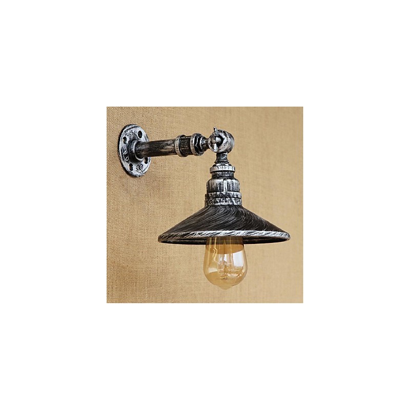 Lámpara de pared de estilo industrial con tubería de agua nórdica, color plateado
