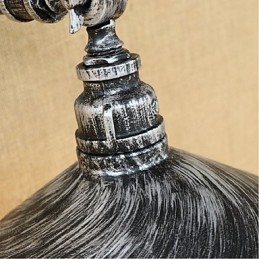 Lámpara de pared de estilo industrial con tubería de agua nórdica, color plateado