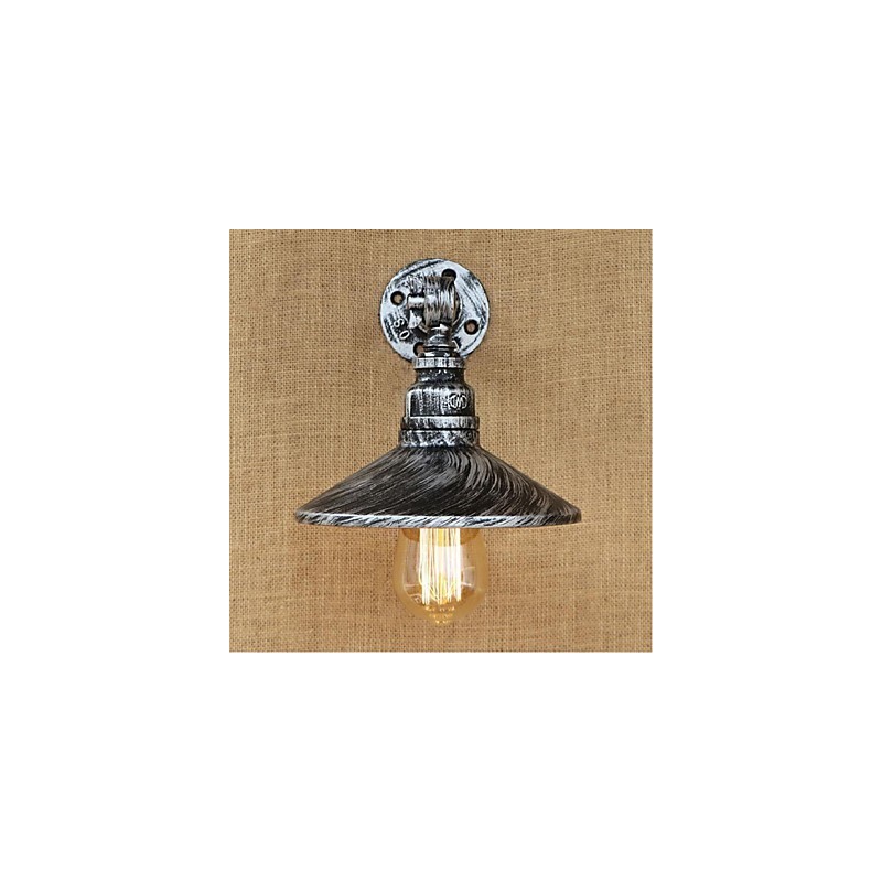 Lámpara de pared de estilo industrial con tubería de agua nórdica, color plateado