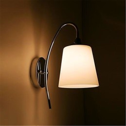 Lámpara de pared minimalista moderna de cristal para mesita de noche, pasillo o habitación de hotel.