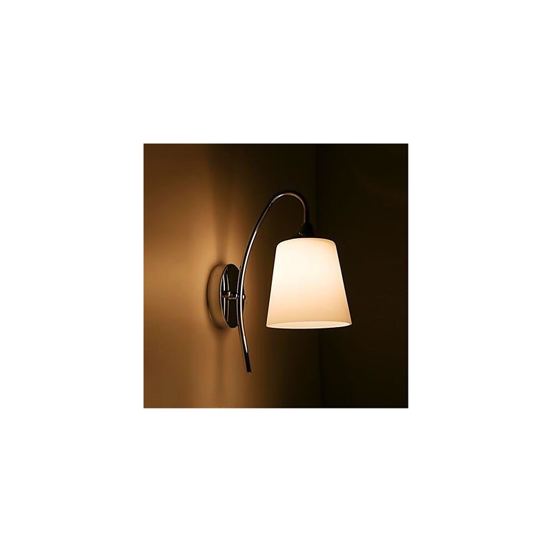 Lámpara de pared minimalista moderna de cristal para mesita de noche, pasillo o habitación de hotel.